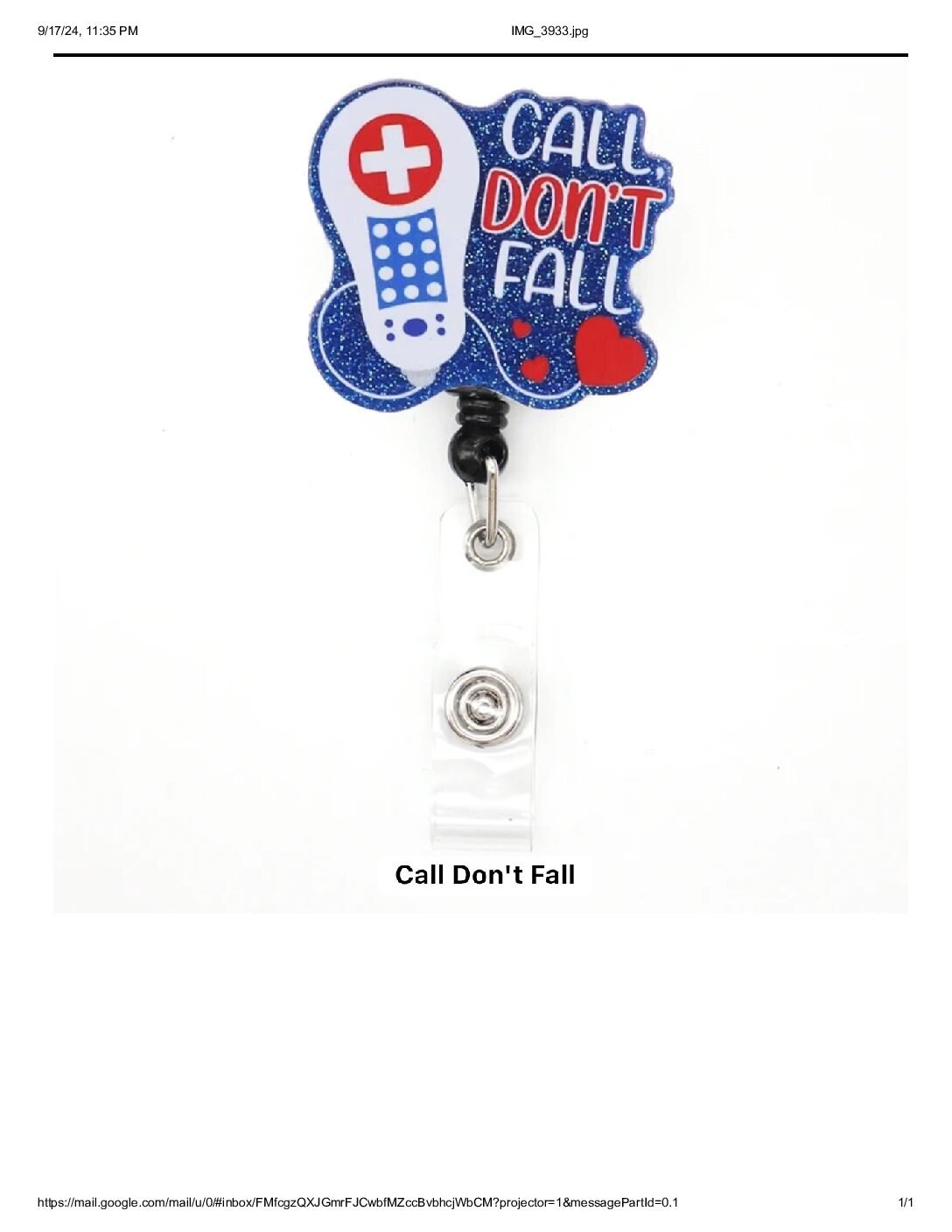 Plastic  Badge Holder for Healthcare workers