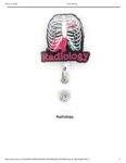 Glitter Acrylic Plastic  Badge Holder for Healthcare workers