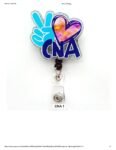 Glitter Acrylic Plastic Badge Holder
