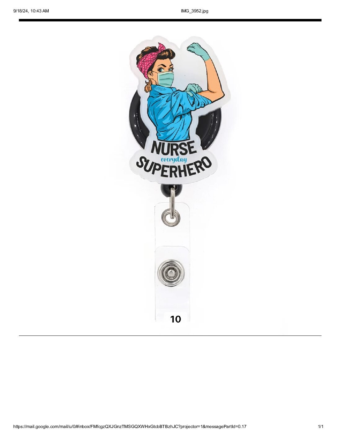 Retractable Plastic  Badge Holder for Healthcare workers