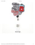 Glitter Acrylic Plastic  Badge Holder for Healthcare workers